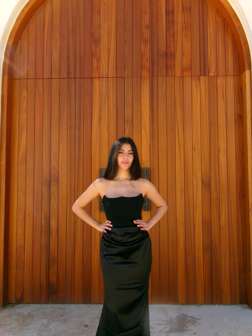 Black Satin Dress