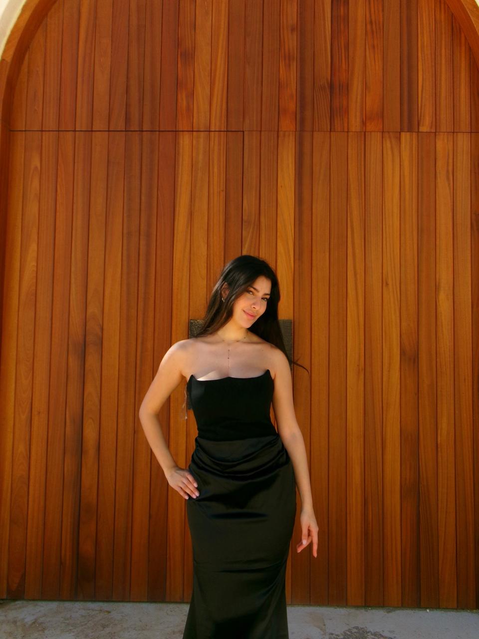 Black Satin Dress