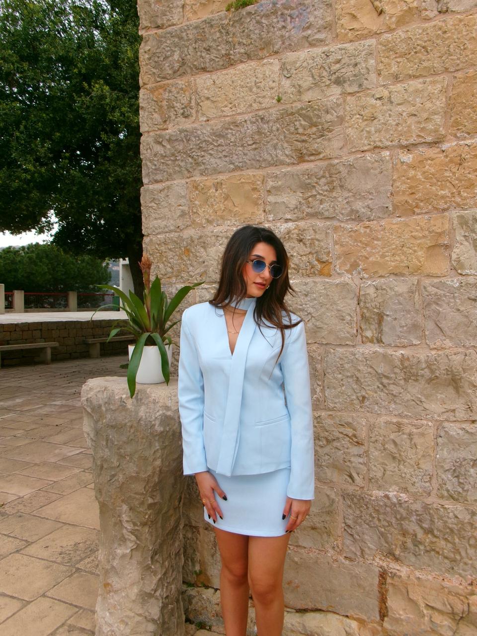 Blue Skirt Set